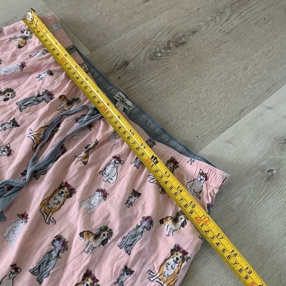 P.J. Salvage pajama pants dogs lovers print size large‎ pink gray comfy soft - Picture 4 of 9